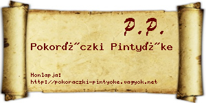 Pokoráczki Pintyőke névjegykártya